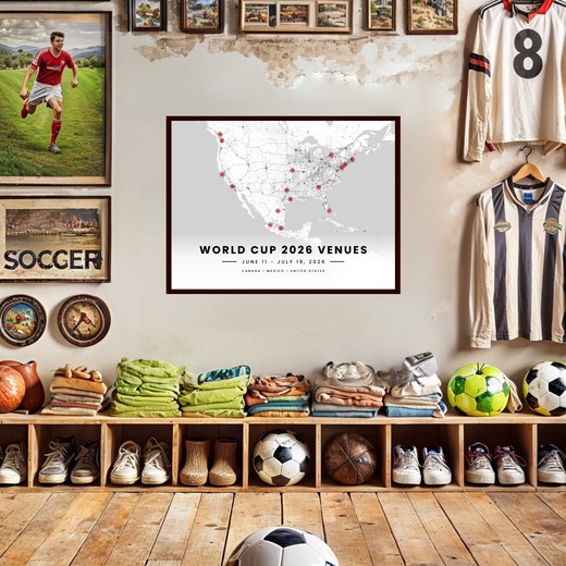 World Cup 2026 Venues Poster - Street Map 2