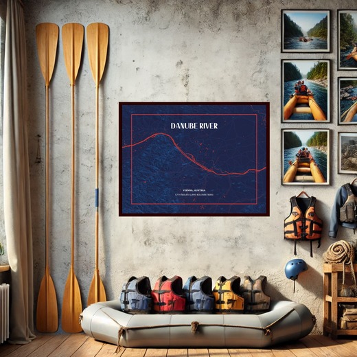 Danube River through Vienna in High Energy Poster 2