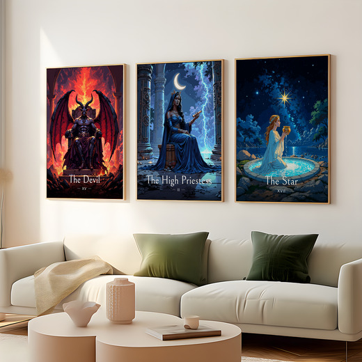 The High Priestess in Enchanted Surrealism Print - Custom Tarot Card Poster 8