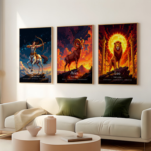 Aries in Enchanted Surrealism Print - Custom Zodiac Sign Poster 8