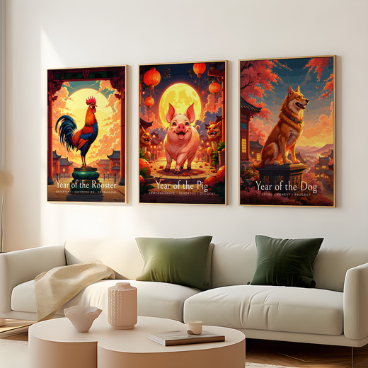 Pig in Enchanted Surrealism Print - Custom Chinese Zodiac Poster 8