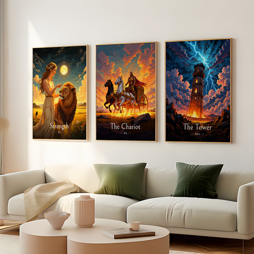 The Chariot in Enchanted Surrealism Print - Custom Tarot Card Poster 8