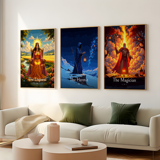 The Hermit in Enchanted Surrealism Print - Custom Tarot Card Poster 8