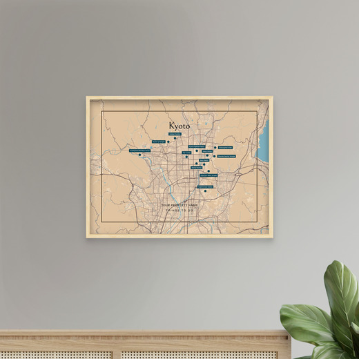 Kyoto Airbnb Tourist Poster in Road Trip - Street Map 7