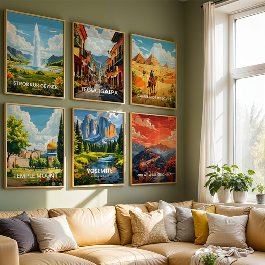 Yosemite National Park Travel Print - Vintage Travel Art Poster 8