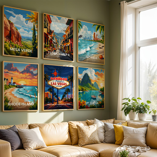 Welcome to Fabulous Las Vegas Travel Print - Vintage Travel Art Poster 8