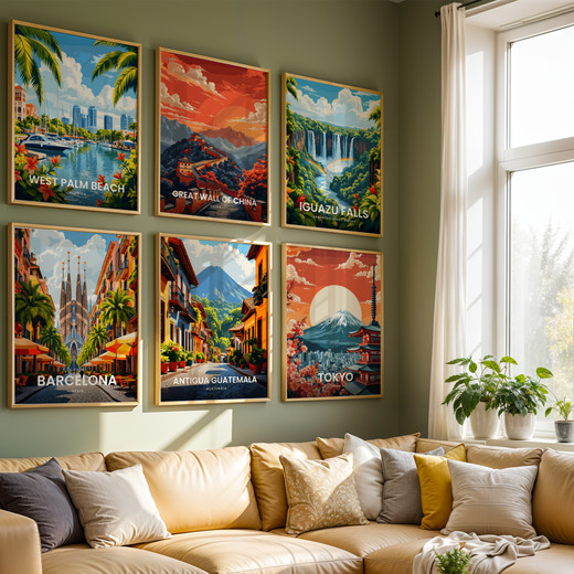 Antigua Guatemala Travel Print - Vintage Travel Art Poster  8