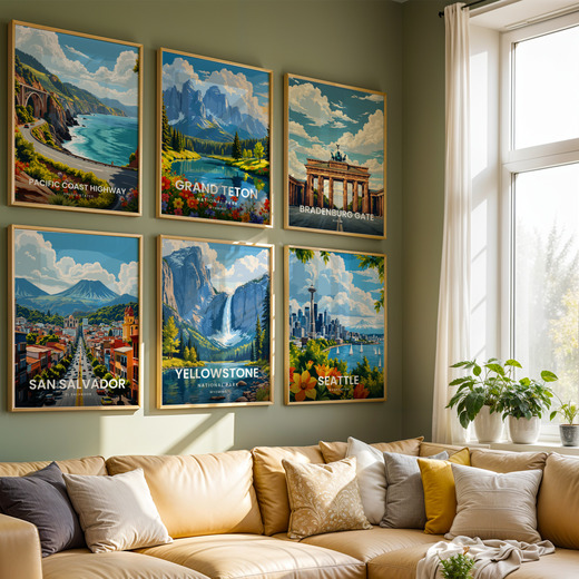 Yellowstone National Park Travel Print - Vintage Travel Art Poster 8