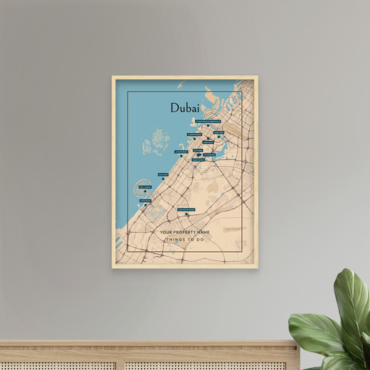 Dubai Airbnb Tourist Poster in Road Trip - Street Map 8