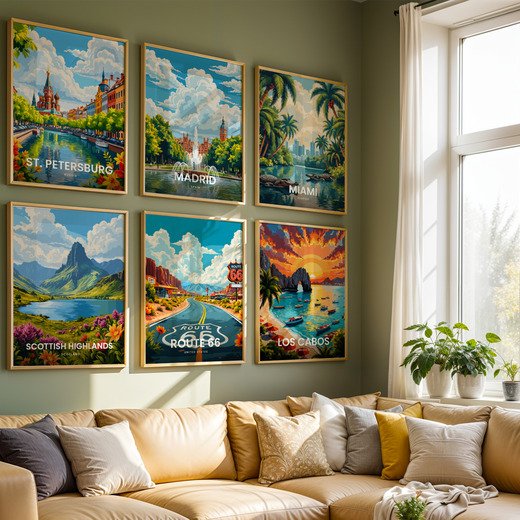 Route 66 Travel Print - Vintage Travel Art Poster  8