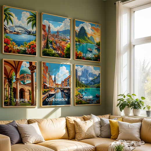 Copenhagen Travel Print - Vintage Travel Art Poster 8