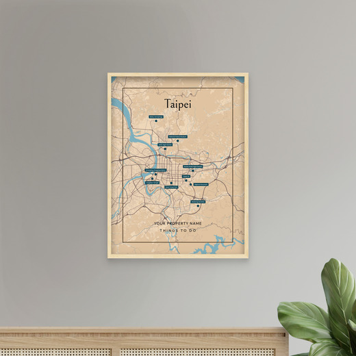 Taipei Airbnb Tourist Poster in Road Trip - Street Map 8