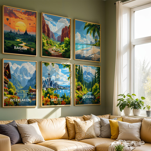 Seattle Travel Print - Vintage Travel Art Poster 8