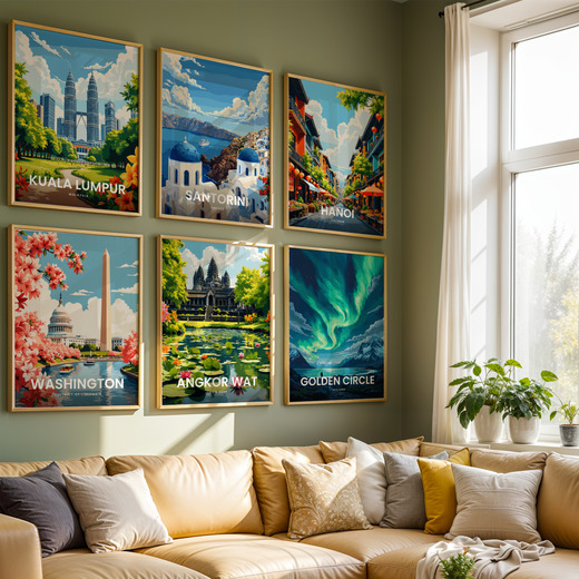 Angkor Wat Travel Print - Vintage Travel Art Poster 8