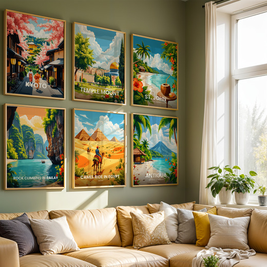 Camel Ride in Egypt Travel Print - Vintage Travel Art Poster 8