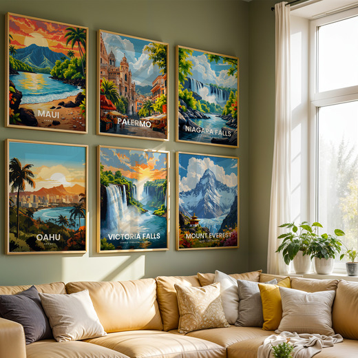 Victoria Falls Travel Print - Vintage Travel Art Poster 8