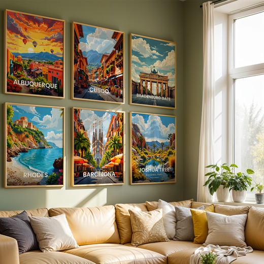 Barcelona Travel Print - Vintage Travel Art Poster 8