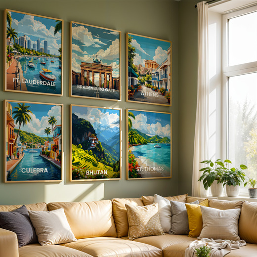 Bhutan Travel Print - Vintage Travel Art Poster 8