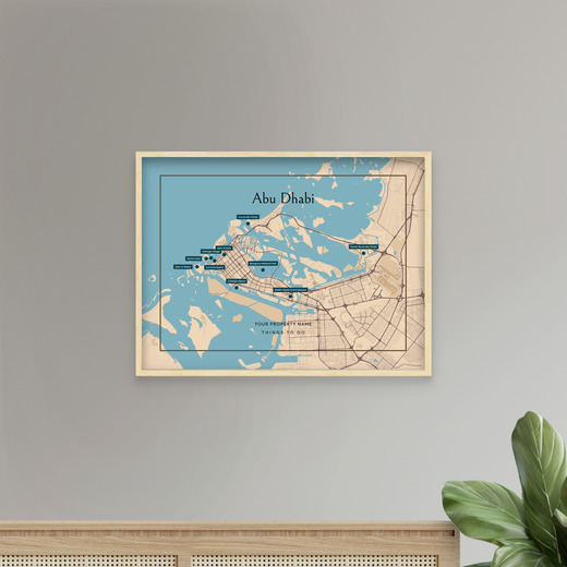 Abu Dhabi Airbnb Tourist Poster in Road Trip - Street Map 7