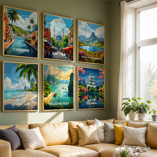 Halong Bay Travel Print - Vintage Travel Art Poster 8