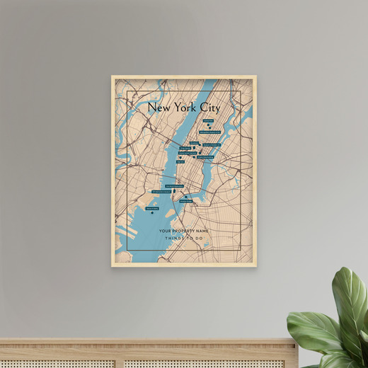 New York City Airbnb Tourist Poster in Road Trip - Street Map 8