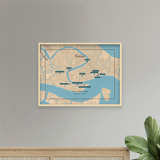 Venice Airbnb Tourist Poster in Road Trip - Street Map 8