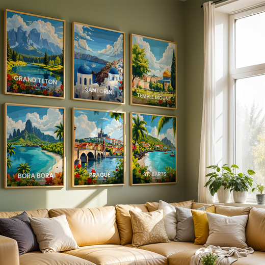 Prague Travel Print - Vintage Travel Art Poster  8