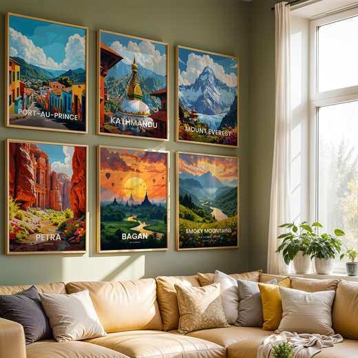 Bagan Travel Print - Vintage Travel Art Poster 7