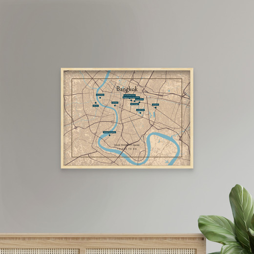 Bangkok Airbnb Tourist Poster in Road Trip - Street Map 7