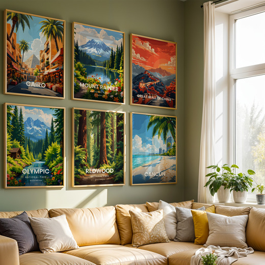 Redwood National Park Travel Print - Vintage Travel Art Poster 8