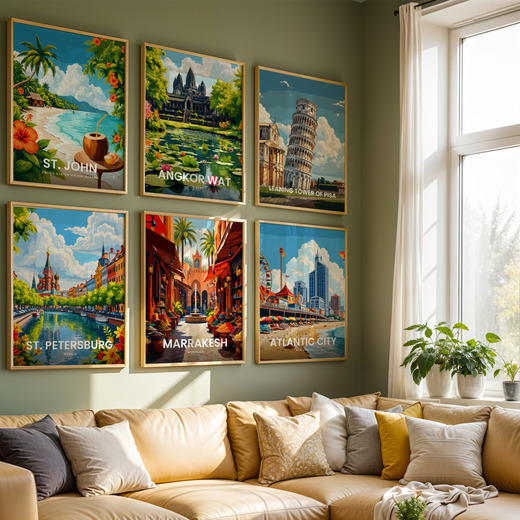 Marrakesh Travel Print - Vintage Travel Art Poster 8