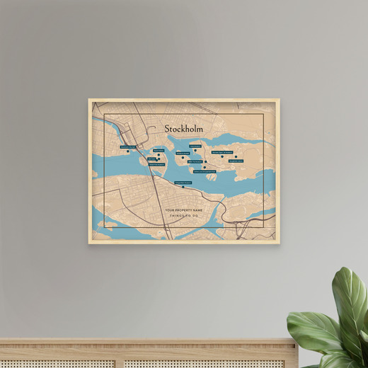 Stockholm Airbnb Tourist Poster in Road Trip - Street Map 8