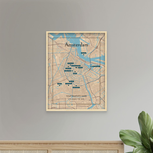 Amsterdam Airbnb Tourist Poster in Road Trip - Street Map 8