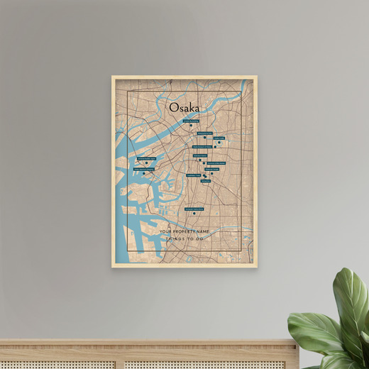 Osaka Airbnb Tourist Poster in Road Trip - Street Map 8