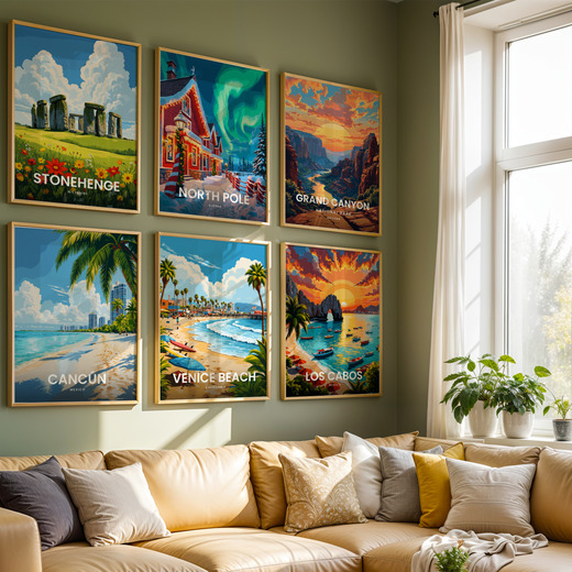 Venice Beach Travel Print - Vintage Travel Art Poster 8