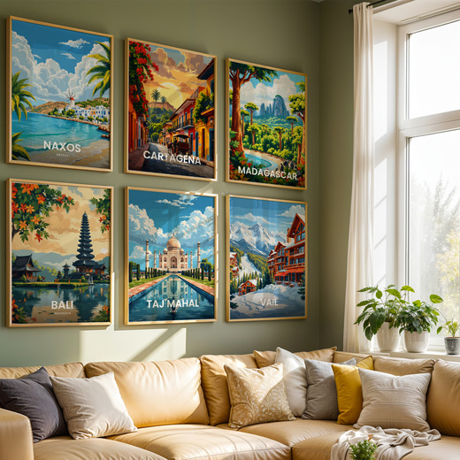 Taj Mahal Travel Print - Vintage Travel Art Poster 8