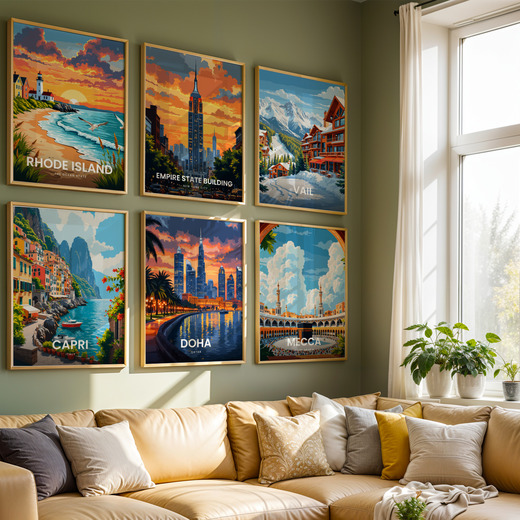 Doha Travel Print - Vintage Travel Art Poster  8