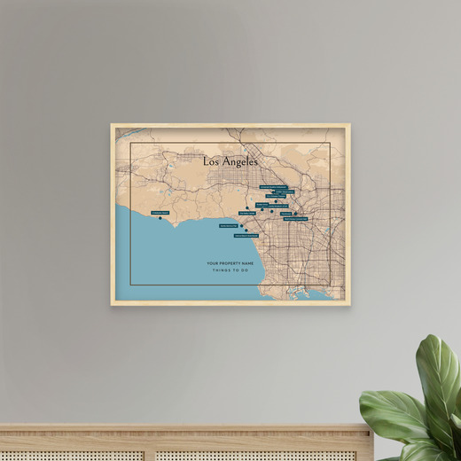 Los Angeles Airbnb Tourist Poster in Road Trip - Street Map 7