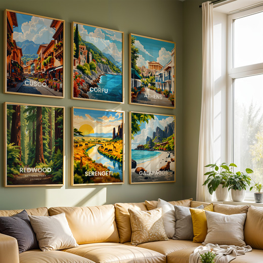 Serengeti Travel Print - Vintage Travel Art Poster 8