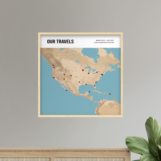 The Places We Have Been Together Poster - Terrain Map 8