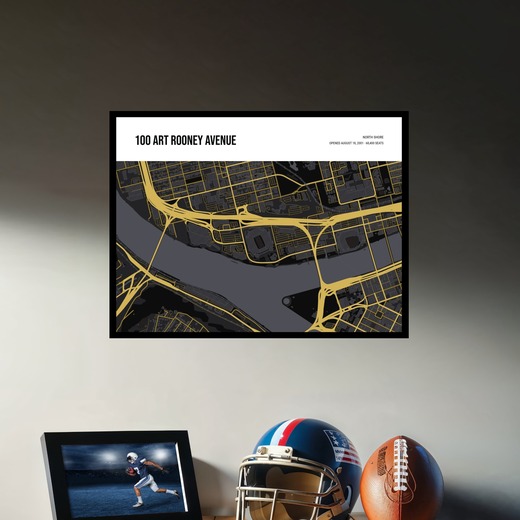 Pittsburgh Steelers Stadium Poster - Street Map 8