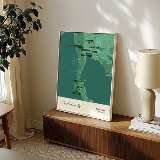 My Backpacking Trip Poster - Terrain Map 8