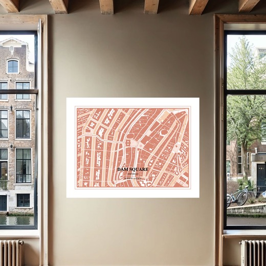 Dam Square Poster - Street Map 8