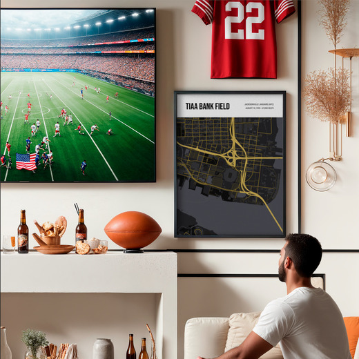 Jacksonville Jaguars Stadium Poster - Street Map 8