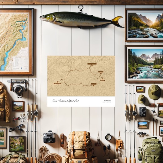 Trip to Smoky Mountains National Park Poster - Topo Map 8