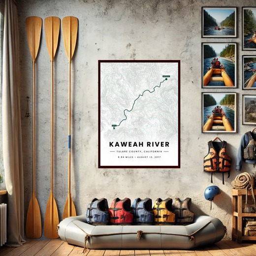 Our Rafting Trip to the Kaweah River Poster - Route Map 8