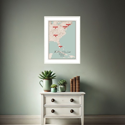 The Places We Lived In Poster - Street Map 8