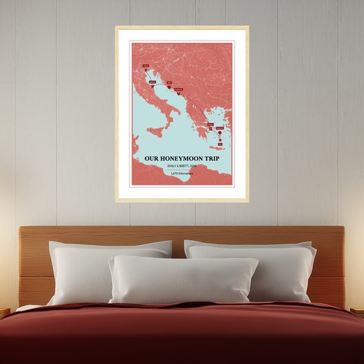 Our Honey Moon Trip Poster - Street Map 8
