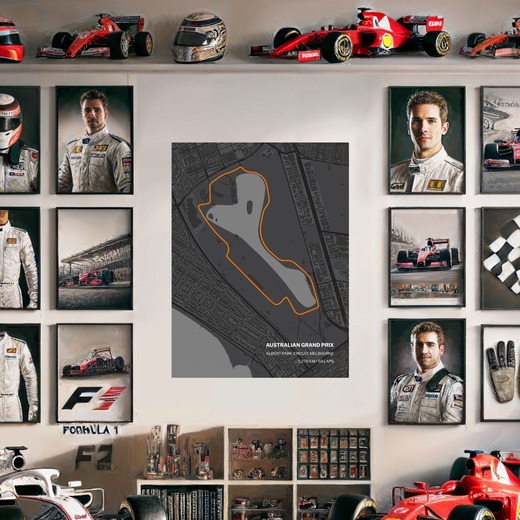 Australian Grand Prix Poster - Track Map 8