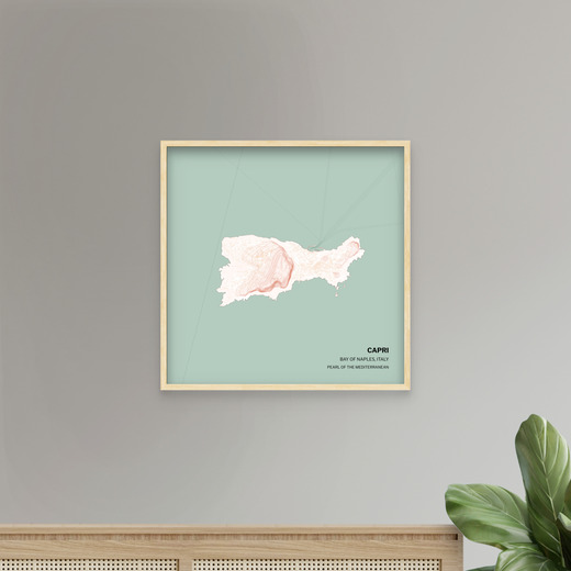 Island of Capri Poster - Street Map 9